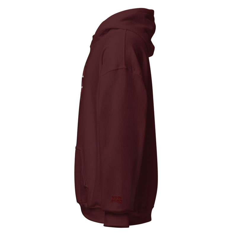 Mountain Skys Heavyweight Embroidered Maroon Hoodie