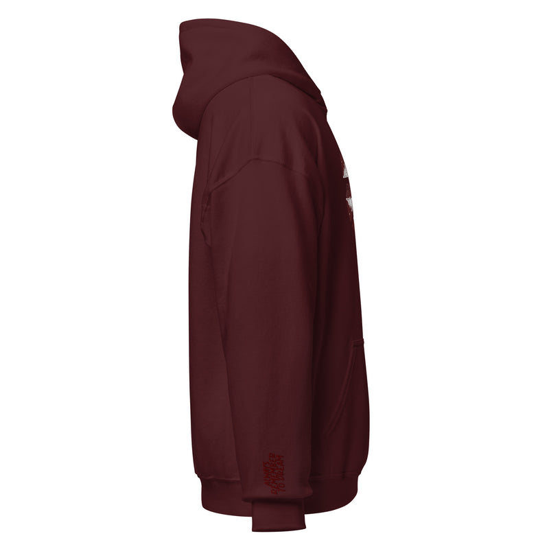 Mountain Skys Heavyweight Embroidered Maroon Hoodie