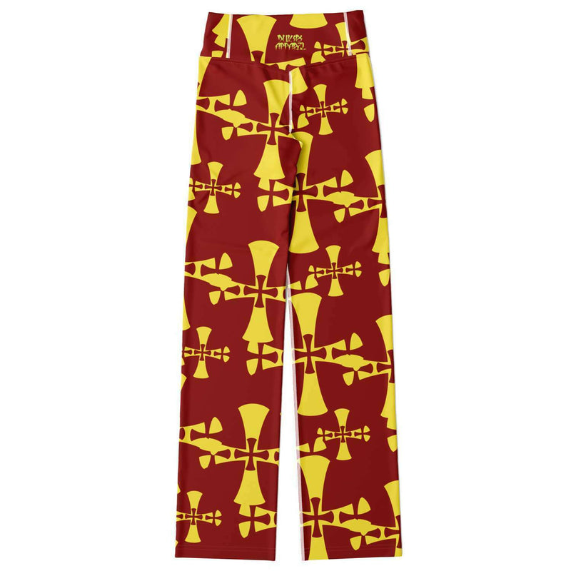 Red Crusader Flare Red-Yellow Leggings