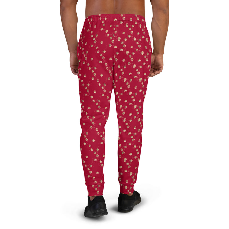 Christmas Bells Burgundy Premium Men's Joggers