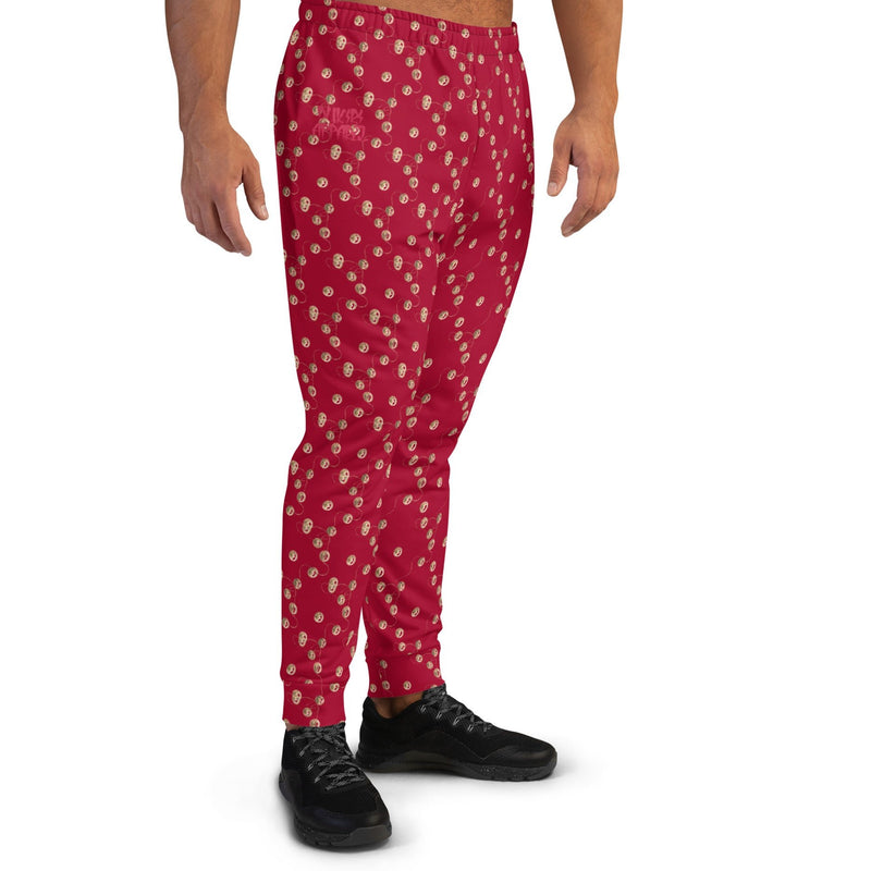 Christmas Bells Burgundy Premium Men's Joggers