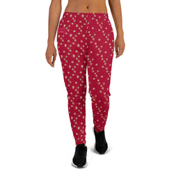 Christmas Bells Burgundy Premium Women's Joggers