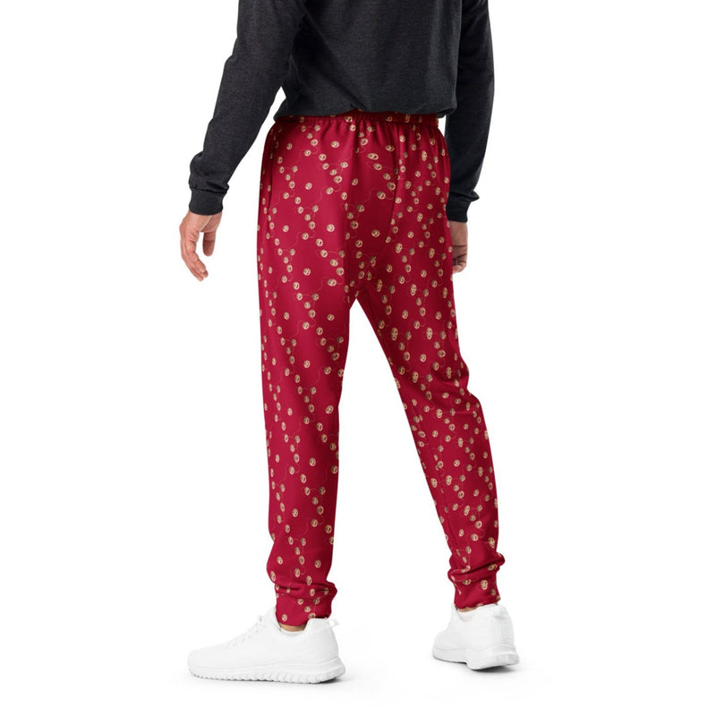 Christmas Bells Burgundy Premium Men's Joggers