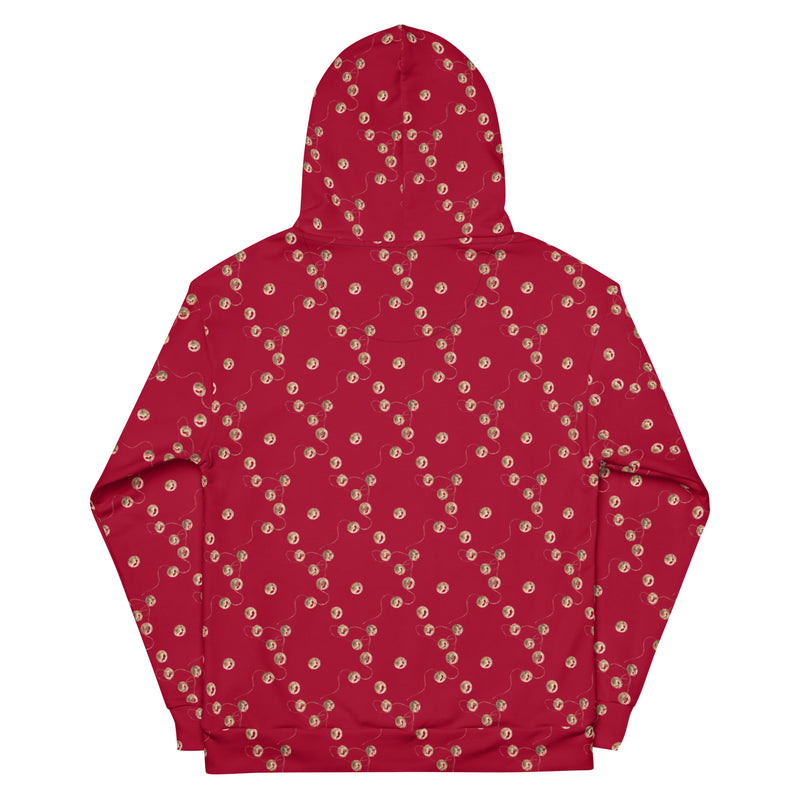 Christmas Bells Burgundy Unisex Premium Hoodie