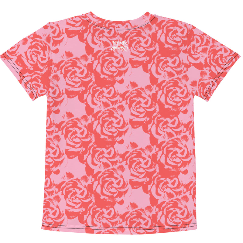 dukiri-apparel-all-over-print-kids-red-rose-pink-crew-neck-t-shirt-garment-back