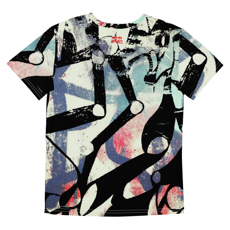 dukiri-apparel-all-over-print-robot-arms-graffiti-youth-crew-neck-t-shirt-garment-back