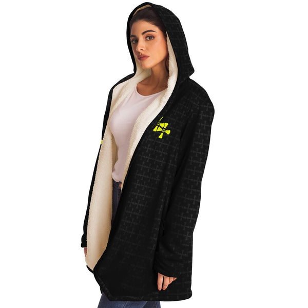 Black Microfleece Women's Cloak-Allover Crusade Cross