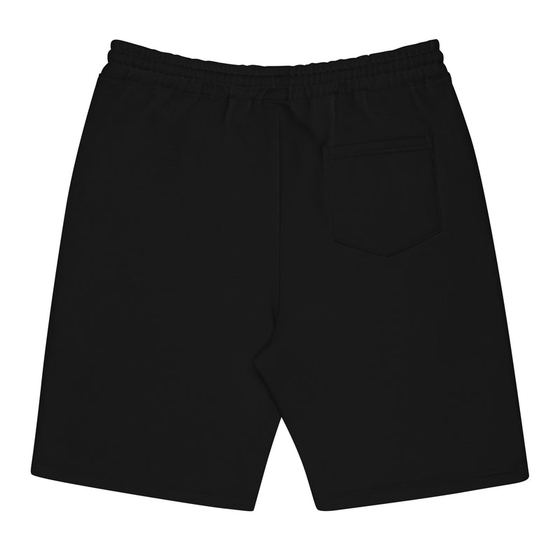Embroidered Dukiri Logo Men's Black fleece shorts